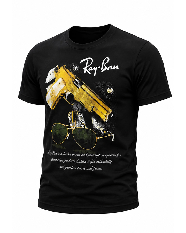 تیشرت مردانه طرح rey ban